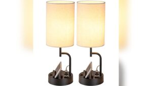 Best Table Lamp With Usb Port for Bedroom Nightstand
